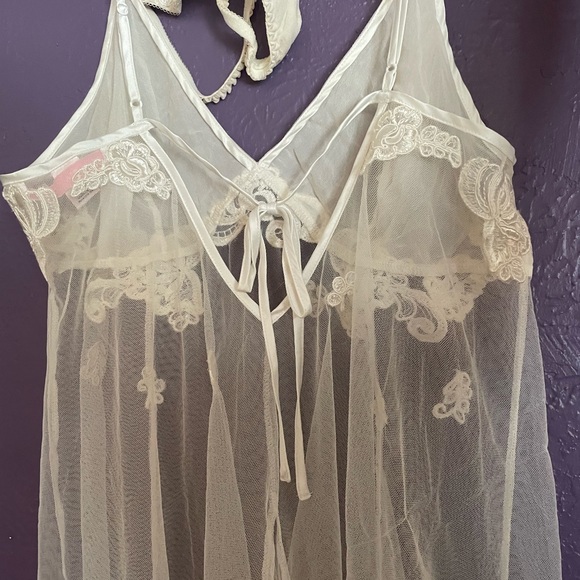 Vintage Victoria’s Secret Sheer Baby Doll Gown & Panties Unworn M Medium Sexy - Picture 8 of 11
